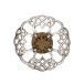 Celtic Brooch with Citrine Coloured Stone in Pewter