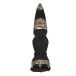 Cross Hatch Handle and Zoomorphic Sterling Silver Sgian Dubh with Smoky Quartz Stone - Reduced to Clear