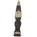 Cross Hatch Handle and Polished Pewter Sgian Dubh with Smoky Quartz Stone - Reduced to Clear