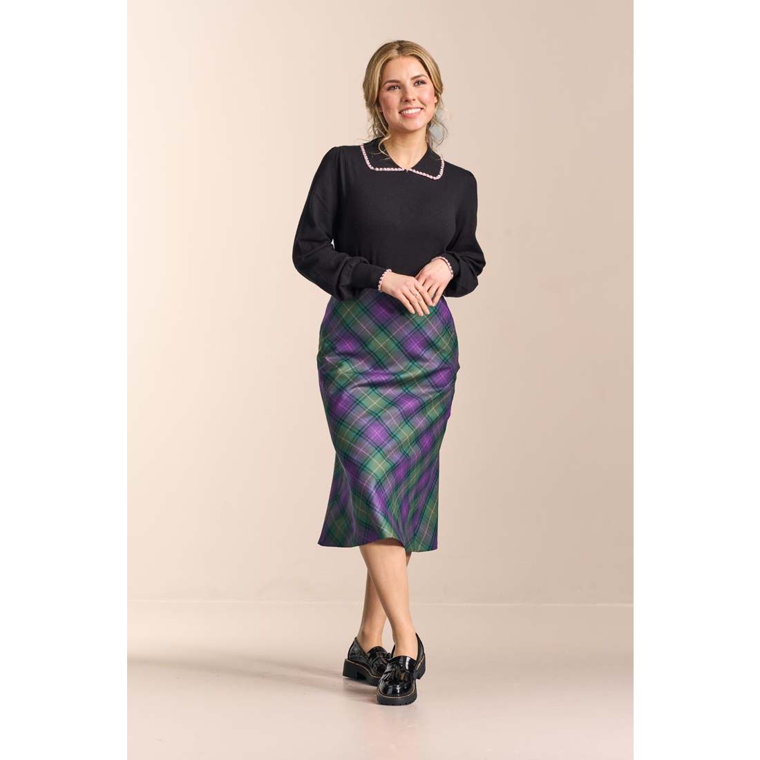 Bias Cut Skirt in Wool Made to Order Kinloch Anderson
