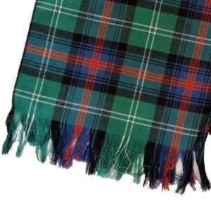 Evening Sash in Sutherland Ancient Green Tartan in Fine Wool length 90"