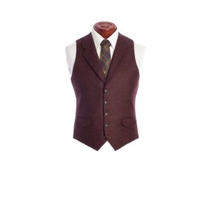 The Kinloch Anderson Anderson Lapel Waistcoat in Pheasant Tweed