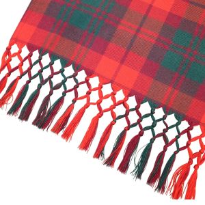 Three Knot Fringe Evening Sash in Macnab Modern Tartan in Fine Wool