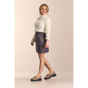 Straight skirt with kick pleat at back - Made to Order
