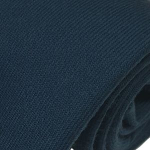 Blue Muted plain wool tie to tone with kilt