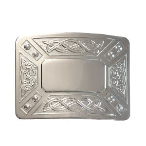 Zoomorphic Design Buckle in Chrome Finish