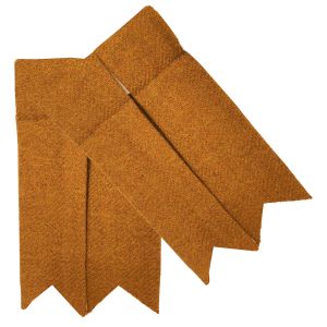 Gold Tweed Garter Flashes to tone with kilt