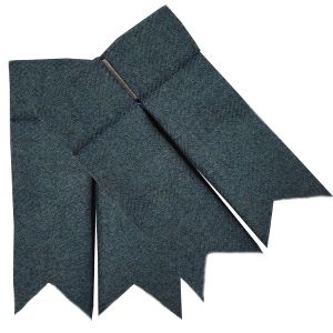 Opal Tweed Garter Flashes to tone with kilt