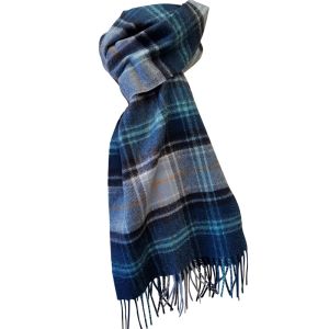 Cashmere Scarf in Kinloch Anderson Blue Loch Tartan