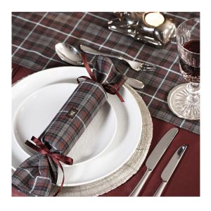 Box of 4 Christmas Crackers in Kinloch Anderson Castle Grey Tartan