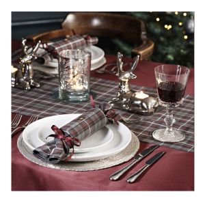 Box of 4 Christmas Crackers in Kinloch Anderson Castle Grey Tartan