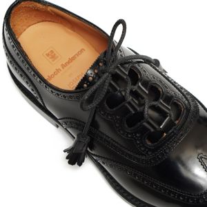 Joseph Cheaney X Kinloch Anderson Heritage Ghillie Day Brogues in Bookbinder Black Leather