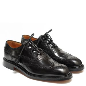 Joseph Cheaney X Kinloch Anderson Heritage Ghillie Day Brogues in Bookbinder Black Leather