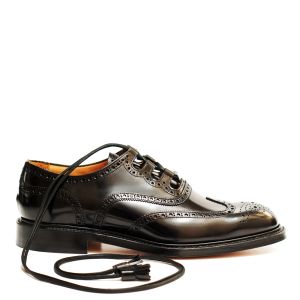 Joseph Cheaney X Kinloch Anderson Heritage Ghillie Day Brogues in Bookbinder Black Leather