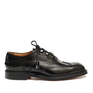 Joseph Cheaney X Kinloch Anderson Heritage Ghillie Day Brogues in Bookbinder Black Leather