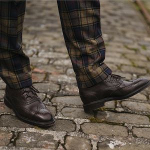 Joseph Cheaney X Kinloch Anderson Heritage Ghillie Day Brogues in Tuscan Brown Leather