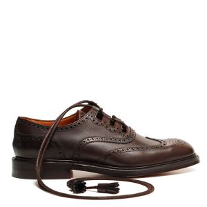 Joseph Cheaney X Kinloch Anderson Heritage Ghillie Day Brogues in Tuscan Brown Leather