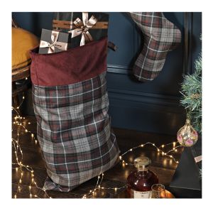 Christmas Sack in Kinloch Anderson Castle Grey Tartan