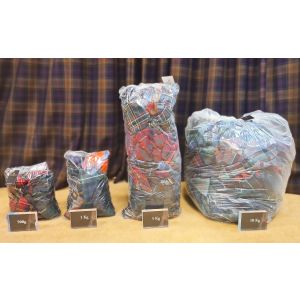 100% Wool Fabric British Woven Tartan Off Cuts, Remnants, Patchwork Cloth Scraps - FLASH SALE FOR LARGER QUANTITIES