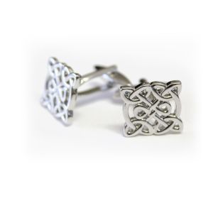 Celtic Knot Cufflinks in Pewter