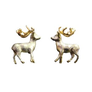 Sterling Silver and 24 carat Gold Stag Cufflinks
