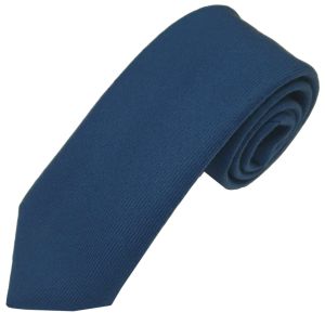 FOS Blue plain wool tie to tone with kilt