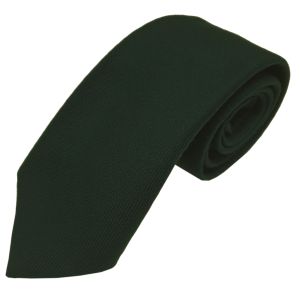 Green Modern plain wool tie to tone with kilt