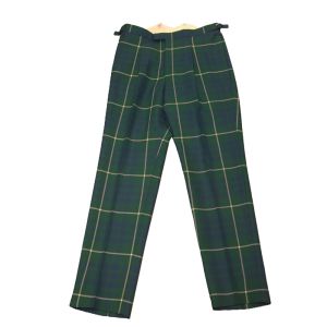 Fishtail Trousers in Hamilton Green Ancient Tartan.