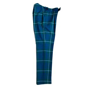 Fishtail Trousers in Hamilton Green Ancient Tartan.