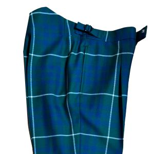 Fishtail Trousers in Hamilton Green Ancient Tartan.
