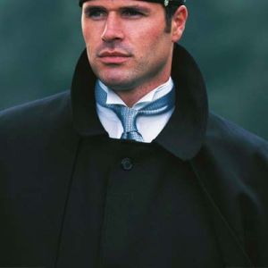 Inverness Cape in Black Barathea