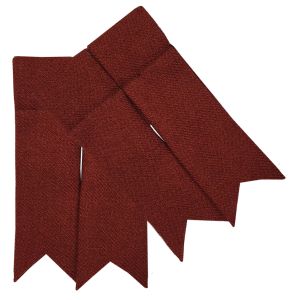 Red Tweed Garter Flashes to tone with kilt