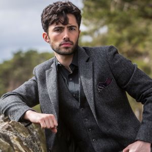 The Cairngorm Highland Jacket in Charcoal Grey Tweed