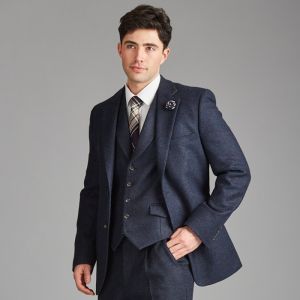 1868 Collection Cairngorm Highland Tweed Jacket in Midnight Ocean