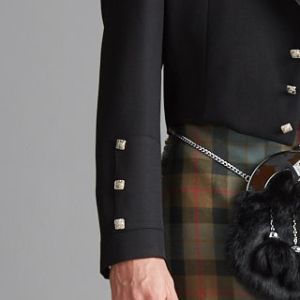 The Kinloch Anderson Coatee and Vest in Black Barathea
