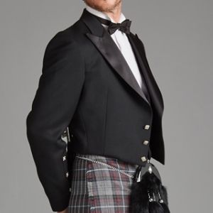 The Kinloch Anderson Coatee and Vest in Black Barathea Special Order