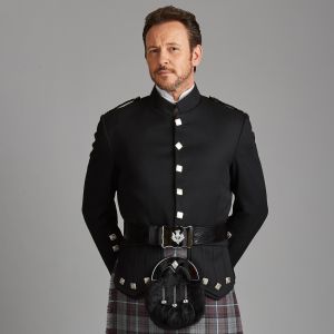 Kenmore Doublet in Black Barathea