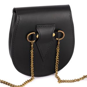 Italian Leather Day Sporran - Mackenzie Leather x Kinloch Anderson - Black