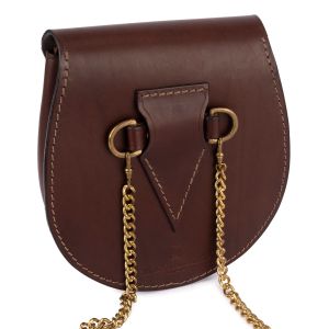 Italian Leather Day Sporran - Mackenzie Leather x Kinloch Anderson - Chestnut Brown
