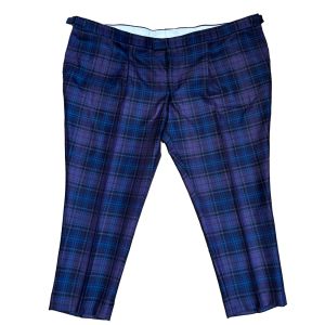 Straight Waistband Trousers in Kinloch Anderson Thistle Tartan
