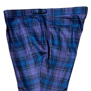 Straight Waistband Trousers in Kinloch Anderson Thistle Tartan