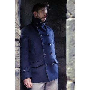 The Leith Pea Coat - Airforce Blue