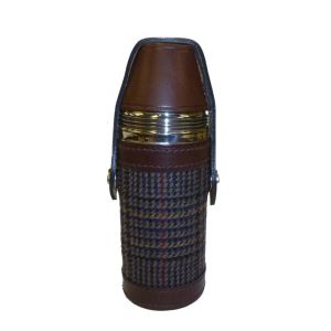 Kinloch Anderson Glen Check Hunting Flask with cups
