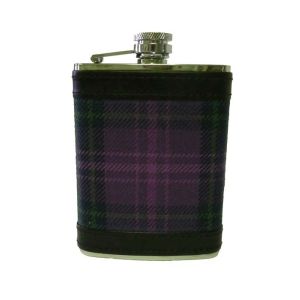 Hip Flask in Kinloch Anderson Heather Tartan 