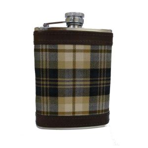 Kinloch Anderson House Check Hip Flask