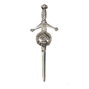 Clan Crest Kilt Pin in Pewter Finish