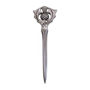 Thistle Kilt Pin in Antique Pewter