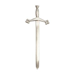 Sword Kilt Pin in Hallmarked Sterling Silver with Antique Finish