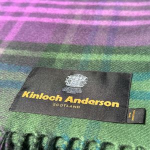 Lambswool Throw in Kinloch Anderson Heather Tartan