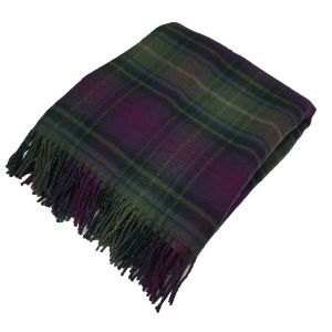 Lambswool Throw in Kinloch Anderson Heather Tartan